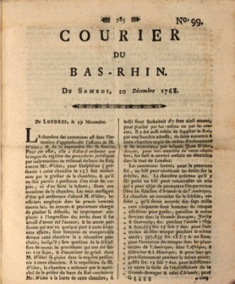 Courier du Bas-Rhin Samstag 10. Dezember 1768