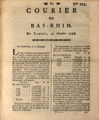 Courier du Bas-Rhin Samstag 17. Dezember 1768