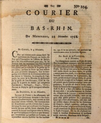 Courier du Bas-Rhin Mittwoch 28. Dezember 1768