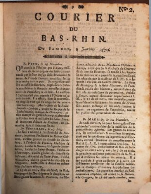 Courier du Bas-Rhin Samstag 6. Januar 1770