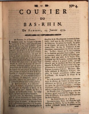 Courier du Bas-Rhin Samstag 13. Januar 1770