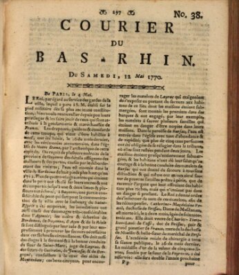 Courier du Bas-Rhin Samstag 12. Mai 1770