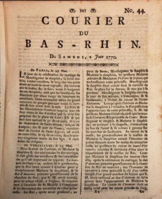 Courier du Bas-Rhin Samstag 2. Juni 1770