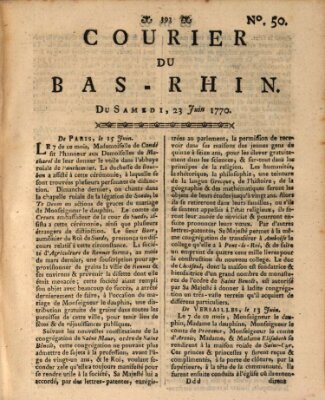 Courier du Bas-Rhin Samstag 23. Juni 1770