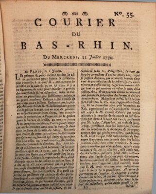 Courier du Bas-Rhin Mittwoch 11. Juli 1770