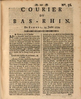 Courier du Bas-Rhin Samstag 14. Juli 1770