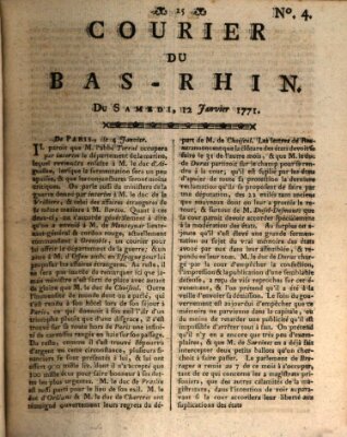 Courier du Bas-Rhin Samstag 12. Januar 1771