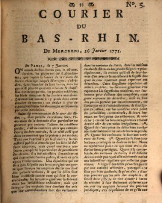 Courier du Bas-Rhin Mittwoch 16. Januar 1771