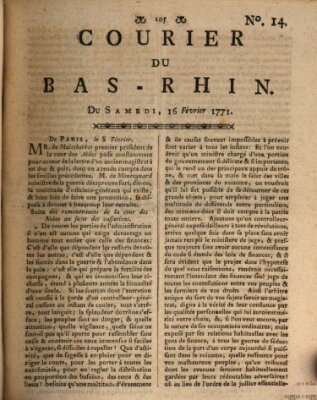 Courier du Bas-Rhin Samstag 16. Februar 1771