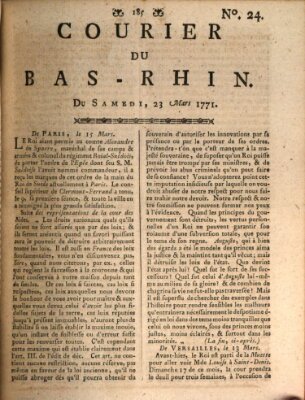 Courier du Bas-Rhin Samstag 23. März 1771