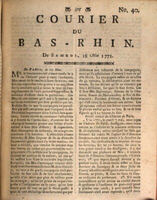 Courier du Bas-Rhin Samstag 18. Mai 1771