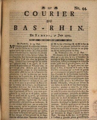 Courier du Bas-Rhin Samstag 1. Juni 1771