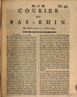 Courier du Bas-Rhin Mittwoch 5. Juni 1771