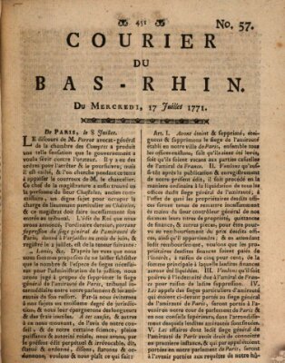 Courier du Bas-Rhin Mittwoch 17. Juli 1771