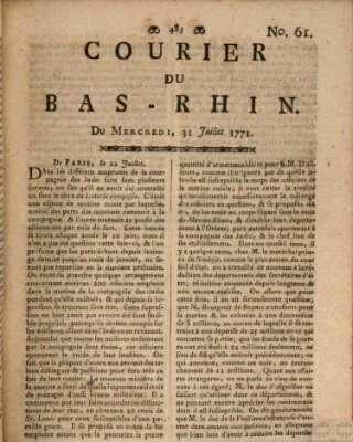 Courier du Bas-Rhin Mittwoch 31. Juli 1771