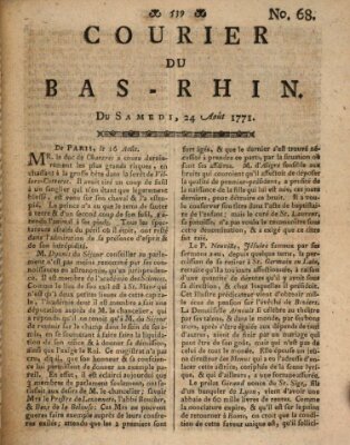 Courier du Bas-Rhin Samstag 24. August 1771