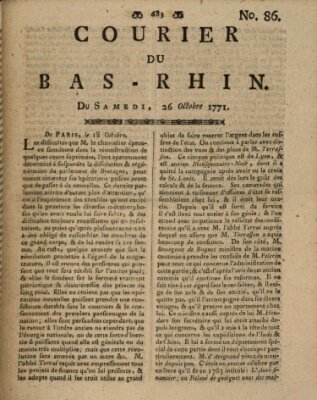 Courier du Bas-Rhin Samstag 26. Oktober 1771