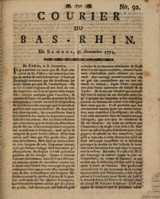 Courier du Bas-Rhin Samstag 16. November 1771