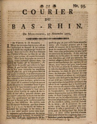 Courier du Bas-Rhin Mittwoch 27. November 1771