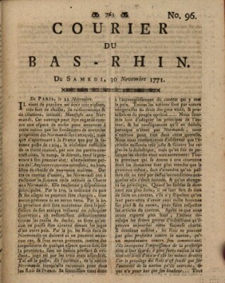 Courier du Bas-Rhin Samstag 30. November 1771