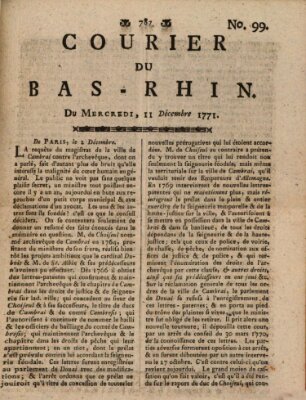 Courier du Bas-Rhin Mittwoch 11. Dezember 1771