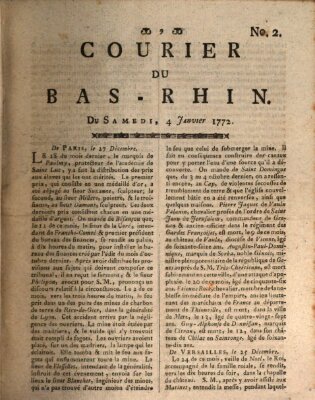 Courier du Bas-Rhin Samstag 4. Januar 1772