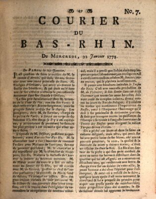 Courier du Bas-Rhin Mittwoch 22. Januar 1772