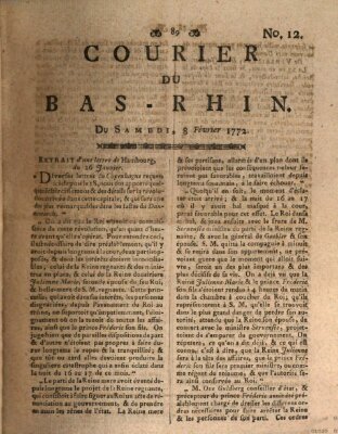 Courier du Bas-Rhin Samstag 8. Februar 1772