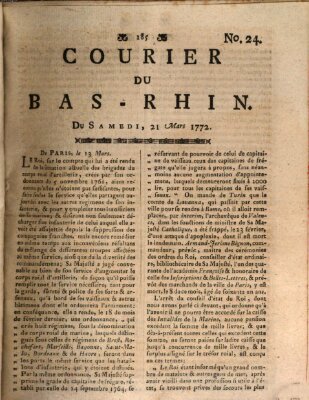 Courier du Bas-Rhin Samstag 21. März 1772