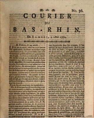 Courier du Bas-Rhin Samstag 2. Mai 1772