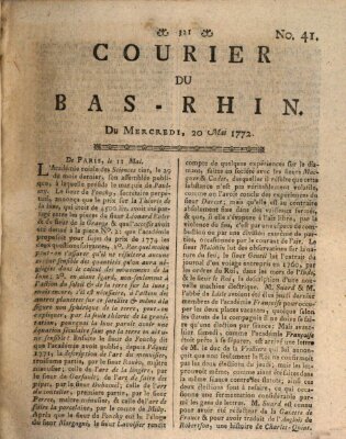 Courier du Bas-Rhin Mittwoch 20. Mai 1772