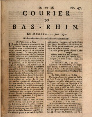 Courier du Bas-Rhin Mittwoch 10. Juni 1772