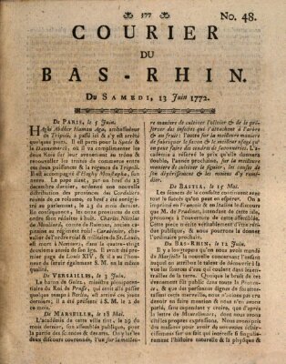 Courier du Bas-Rhin Samstag 13. Juni 1772