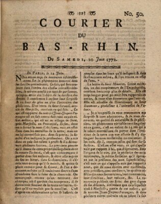 Courier du Bas-Rhin Samstag 20. Juni 1772