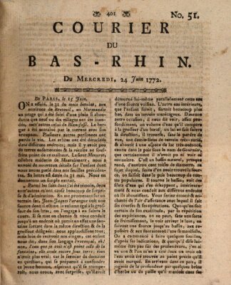 Courier du Bas-Rhin Mittwoch 24. Juni 1772