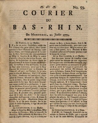 Courier du Bas-Rhin Mittwoch 22. Juli 1772