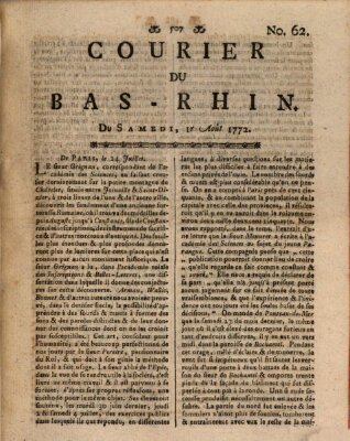 Courier du Bas-Rhin Samstag 1. August 1772