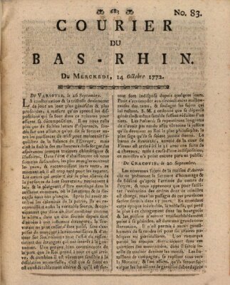 Courier du Bas-Rhin Mittwoch 14. Oktober 1772