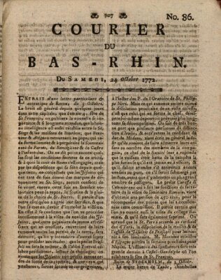 Courier du Bas-Rhin Samstag 24. Oktober 1772