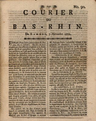 Courier du Bas-Rhin Samstag 7. November 1772