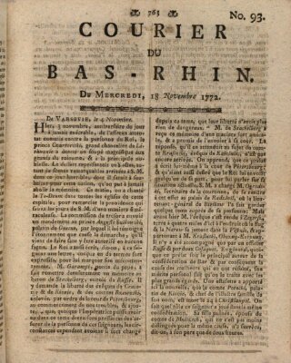 Courier du Bas-Rhin Mittwoch 18. November 1772