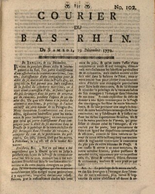 Courier du Bas-Rhin Samstag 19. Dezember 1772