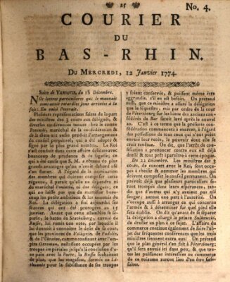 Courier du Bas-Rhin Mittwoch 12. Januar 1774