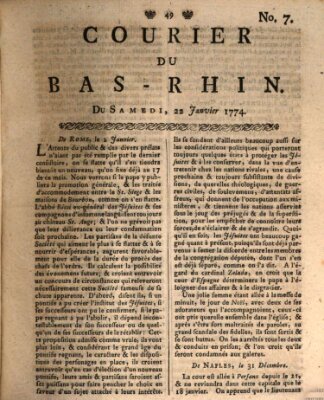 Courier du Bas-Rhin Samstag 22. Januar 1774