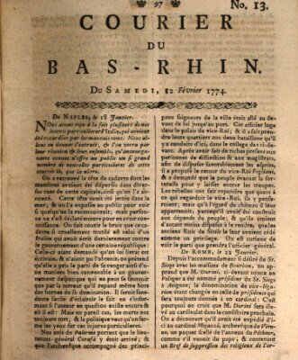 Courier du Bas-Rhin Samstag 12. Februar 1774