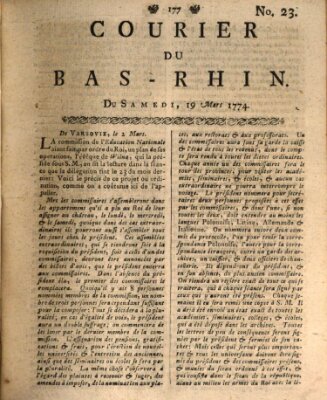 Courier du Bas-Rhin Samstag 19. März 1774