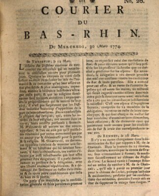 Courier du Bas-Rhin Mittwoch 30. März 1774