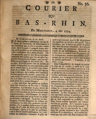 Courier du Bas-Rhin Mittwoch 4. Mai 1774