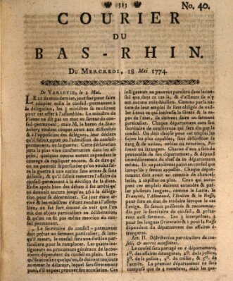 Courier du Bas-Rhin Mittwoch 18. Mai 1774