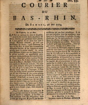 Courier du Bas-Rhin Samstag 28. Mai 1774